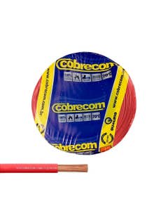 Cabo Flexível 6,0mm Vermelho Rolo com 100 Metros 750V Cobrecom