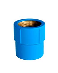 Luva Soldável com Bucha de Latão 25mmx1/2"PVC Azul Tigre