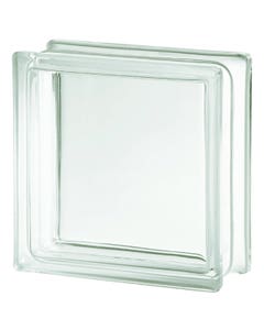 Bloco de Vidro Liso Transparente 19x19x8cm