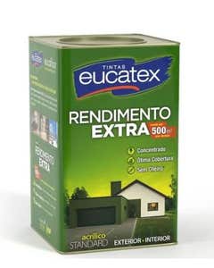 Tinta Acrílica Fosco Eucatex Rendimento Extra 18 L Branco