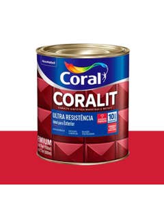 Esmalte Sintético Ultra Resistência Brilhante Coralit Vermelho 3,6L - Coral