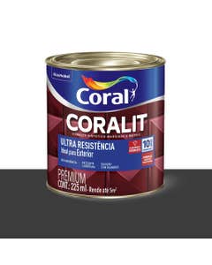 Esmalte Sintético Ultra Resistência Coralit Preto Fosco 225ml - Coral