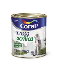 Massa Acrílica Branca 1,5kg Coral