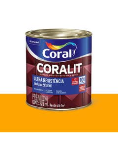 Esmalte Sintético Ultra Resistência Brilhante Coralit Amarelo 225ml - Coral